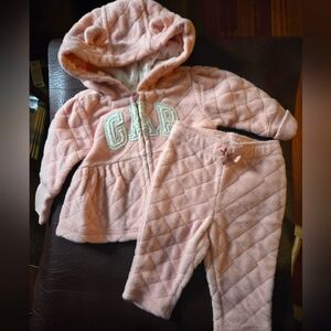 GAP Pink Quilted Baby Outfit
